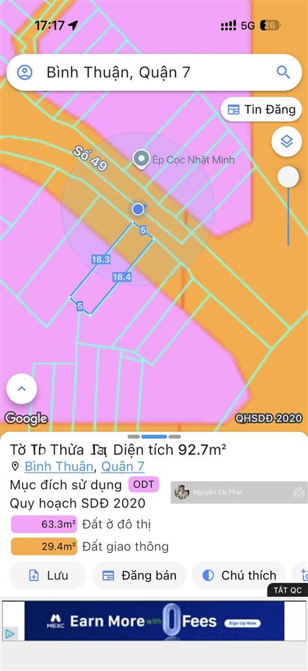 Bán đất  mặt tiền đường số 49 93m2, ngang 5m  khu phân lô 5 tầng đồng bộ  đường 12m  10,7 tỷ tl
