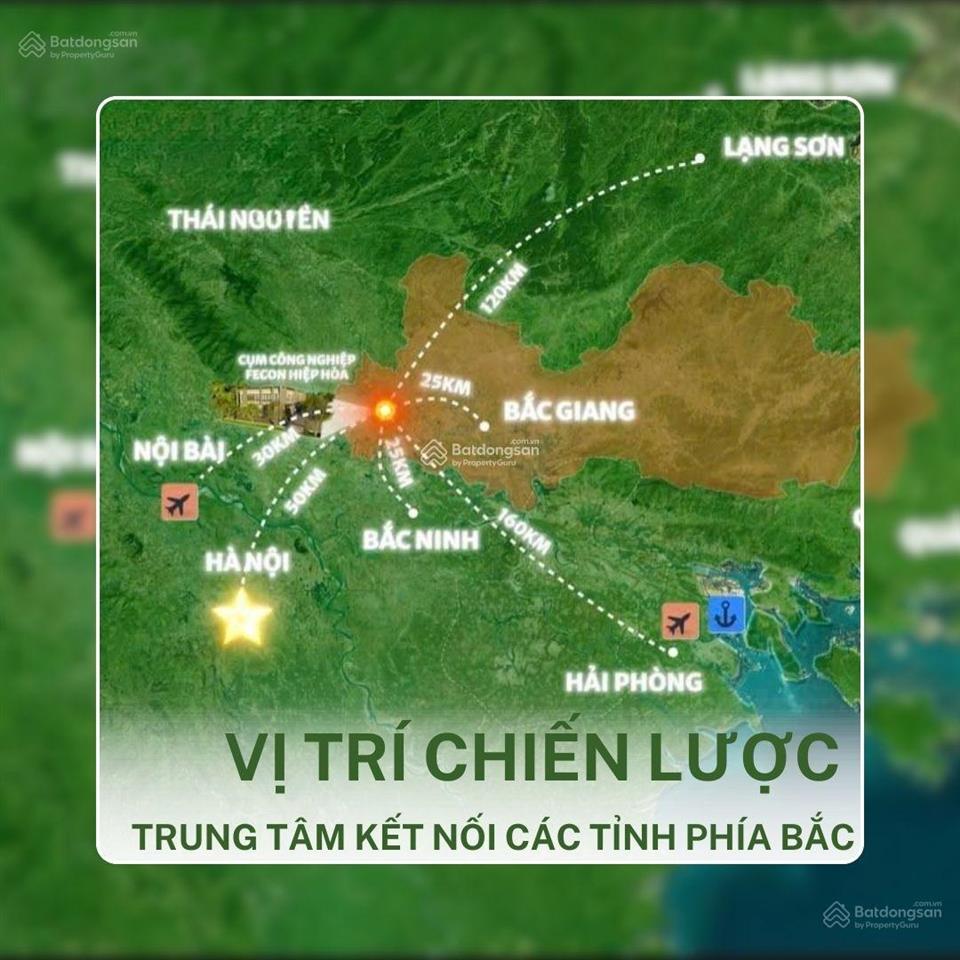 Đất công nghiệp hiệp hòa  cửa ngõ kết nối hà nội, đường lớn xe container ra vào tận xưởng