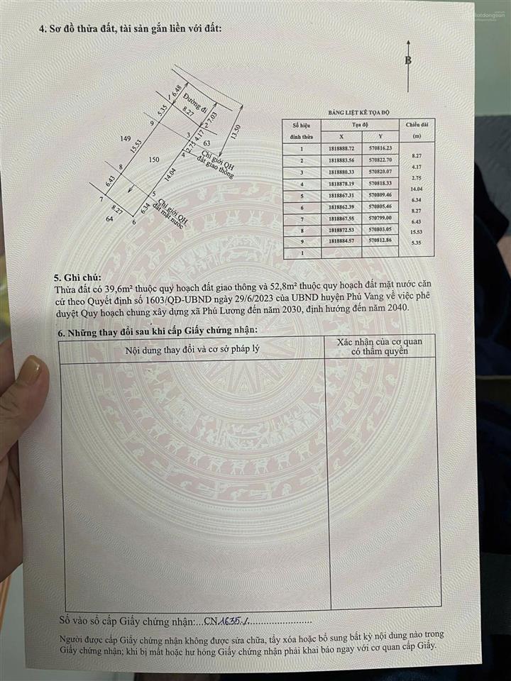 Đất phú lương chính chủ 225m2 900đ