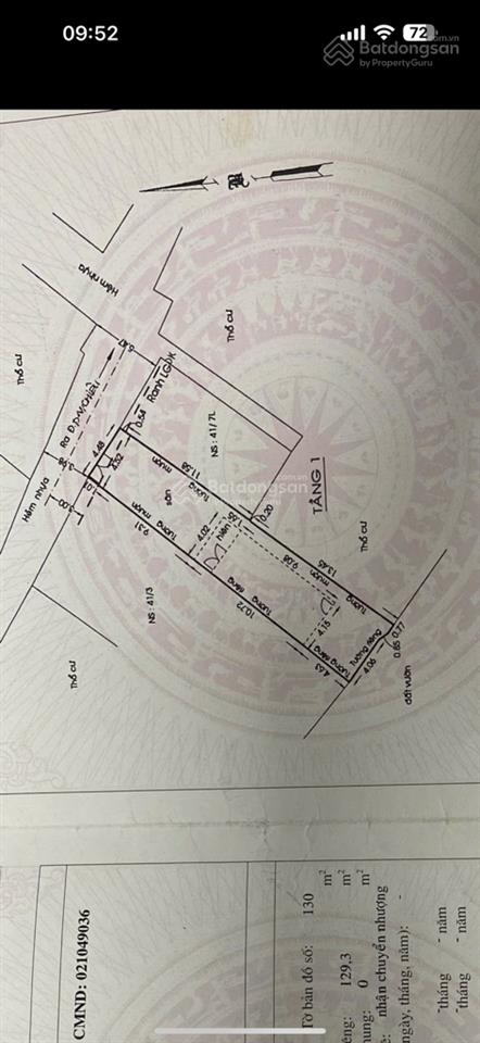 Lô đất full thổ vuông vức tới hạt cuối cùng, nguyễn văn khối gò vấp  dt 129,3m2  11,7 tỷ (tl)