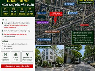Chính chủ nhờ bán liền kề văn quánlô góc, mặt tiền quyền lựcdiện tích khủngô tô tải đỗ trước nhà