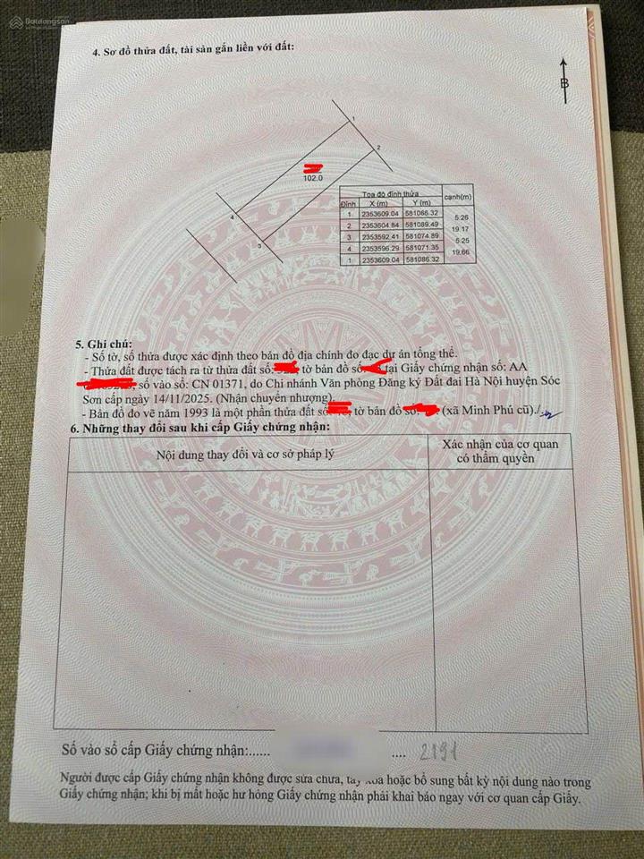 Đất phân lô minh phú  sóc sơn  full thổ cư  giá đầu tư  bán gấp
