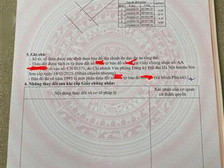 Đất phân lô minh phú  sóc sơn  full thổ cư  giá đầu tư  bán gấp