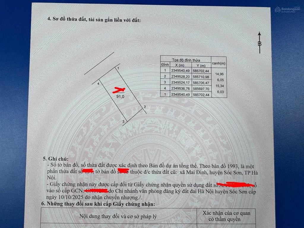 Đất vàng mai đình  91m full thổ cư  sát kcn nội bài  chỉ 3.7 tỷ