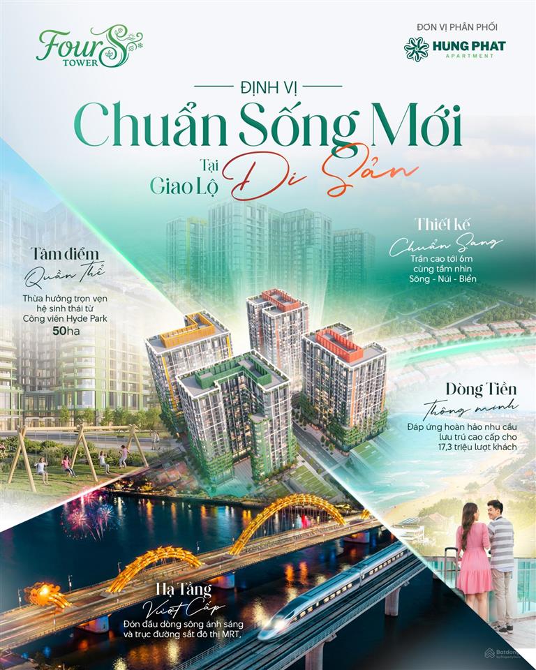 Cập nhật quỹ căn độc quyền fours tower đà nẵng, giá gốc cdt, chiết khấu lên tới 26.5%