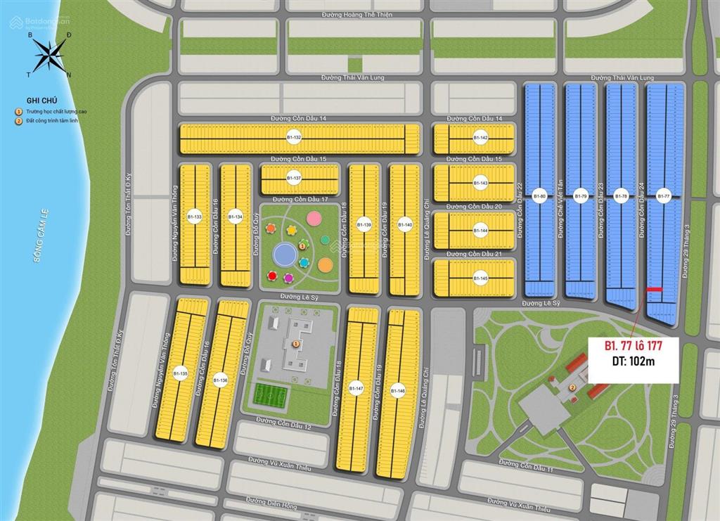 Bán đất cồn dầu 24, 6,3 tỷ, 102m2, pháp lý đầy đủ, đẹp tiện ích