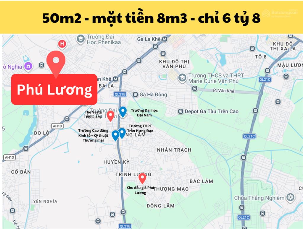 Chính chủ nhờ bán đất phú lươngngõ thông,gần đường ôtômặt tiền đỉnh cao 8,350mgần trường6 tỷ 8