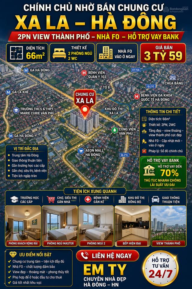 Chính chủ nhờ bán chung cư xa laview thành phố nhà f0 hỗ trợ vay banklogia cực thoáng66m²x2pn