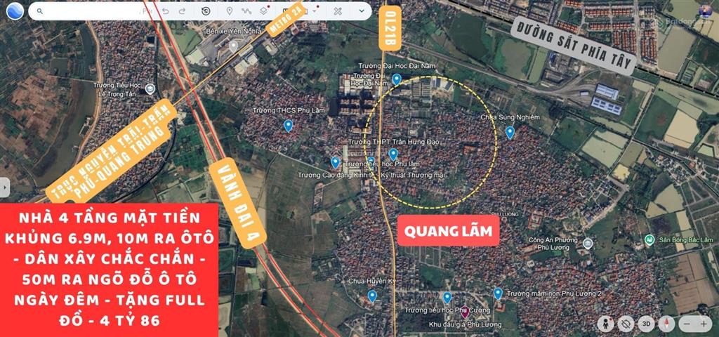 Chính chủ nhờbán nhà phú lươngdân xây cực tốtmặt tiền 6.9m10m ra ôtô,50m ra ngõ đỗ ngàyđêm4tỷ86
