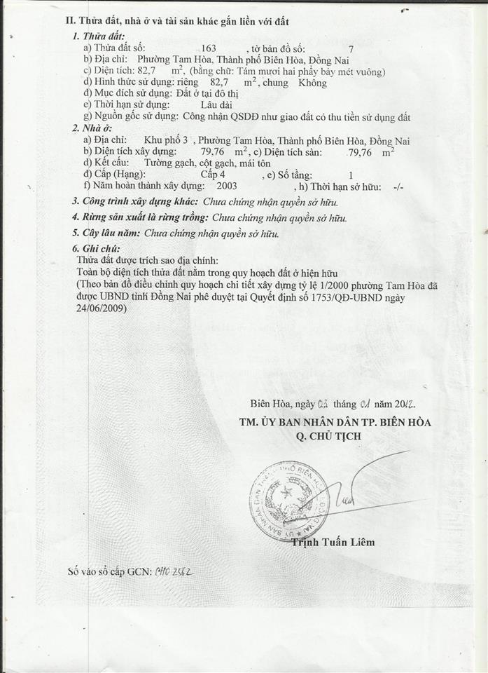 Bán nhà cấp 4 tại tam hiệp biên hòa