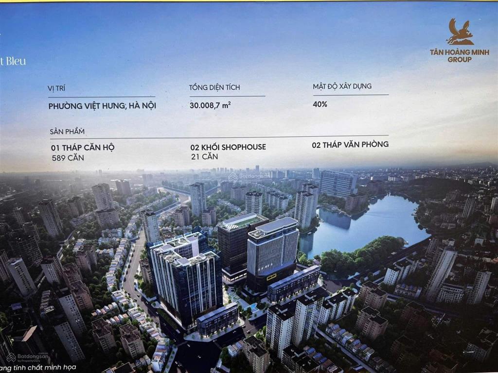 Ra mắt dự án 5* tân hoàng minh  long biên, 4 mặt đường, view công viên long biên siêu vip