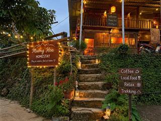 Bán nhà sàn view thung lũng mường hoa trung tâm bản tả van, sa pa tặng bản thiết kế trang trí