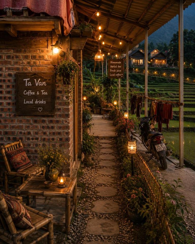 Bán nhà sàn view thung lũng mường hoa trung tâm bản tả van, sa pa tặng bản thiết kế trang trí