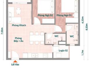 Bán căn hộ noxh k  home avenue, 1,32 tỷ, 70m2, 2pn, 2wc, giá tốt!