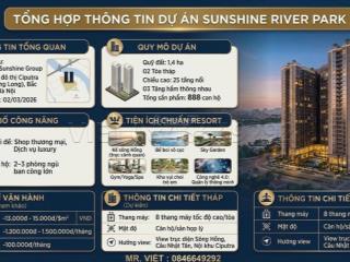 Hot! ra mắt siêu phẩm bên hồ tây  sunshine river park