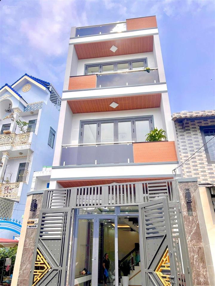 Nhà hẻm ô tô thông âu dương lân phạm thế hiển dt (4.3x14.5m), 4 tầng, mới 100%