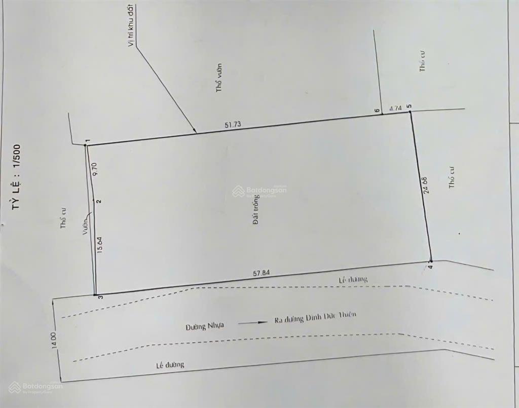 Bình chánh  đinh đức thiện  phân lô tách thửa  1400m2 thổ cư c chủ
