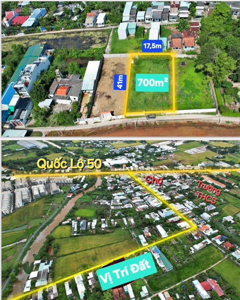 700m sát ql50 ngang 17,5m cực thoáng, ngay cụm chợ & trường học  shr