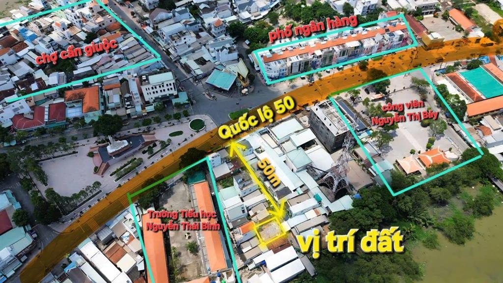 Đất cần giuộc, ngay tt hành chính, sổ hồng riêng 76m2 full thổ cư, giá chỉ 999 triệu