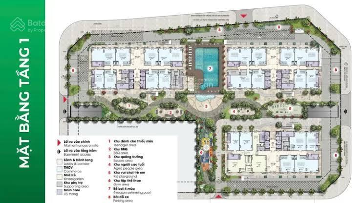 Cần bán nhanh căn 2 ngủ 2 vệ sinh tại jade square, tầng chung đẹp, view thoáng, giá 6,6 tỷ