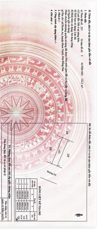 Bán đất tại d2, phước an, đồng nai giábán đất tại d2, phước an, đồng nai giá cực chất 1,7 tỷ, 122m2