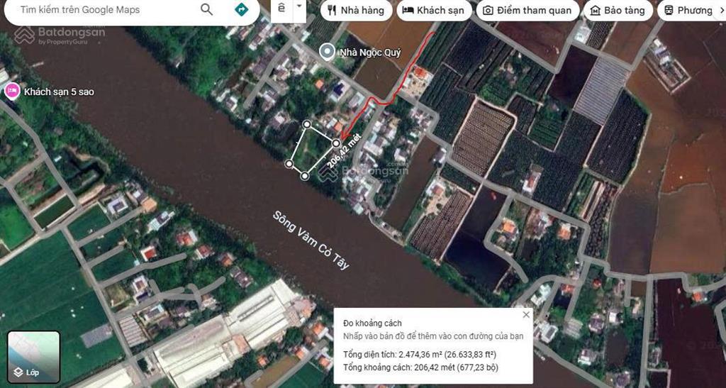 Bán đất vườn ven sông vàm cỏ tây 1.947 m² tại xã mỹ thạnh, tây ninh (thủ thừa cũ)
