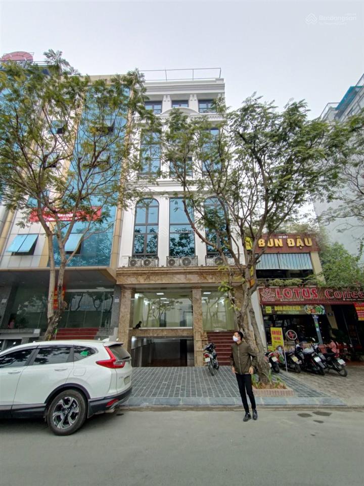 Cho thuê gấp tòa nhà 7 tầng 1 hầm kđt linh đàm 165m2 thông sàn thang máy