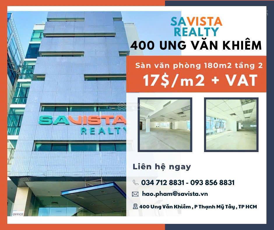 Văn phòng cho thuê 180 m2 ung văn khiêm tân cảng bình thạnh