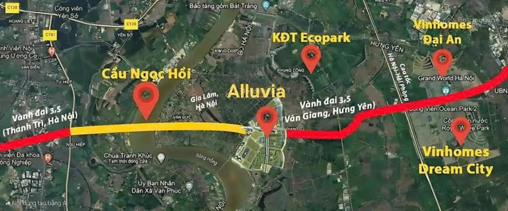Gấp!!!biệt thự đơn lập vip 4 mặt tiền alluvia city  mặt sau có sông như vinhomes riverside