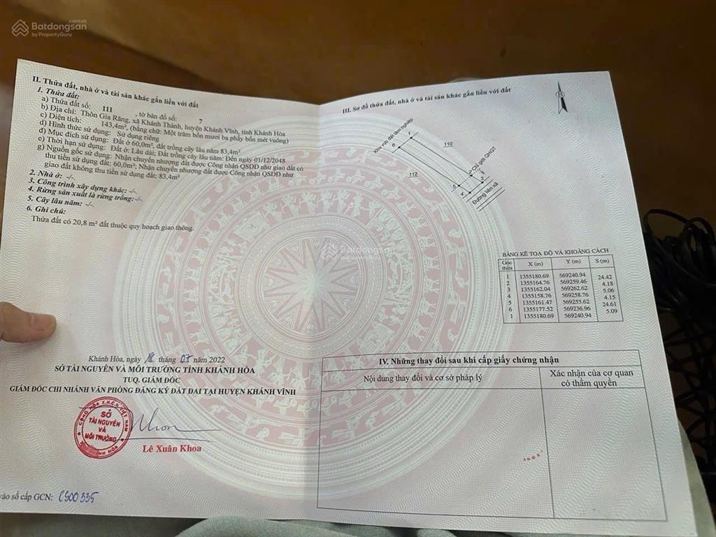 Chủ cần tiền nên bán gấp lô đất