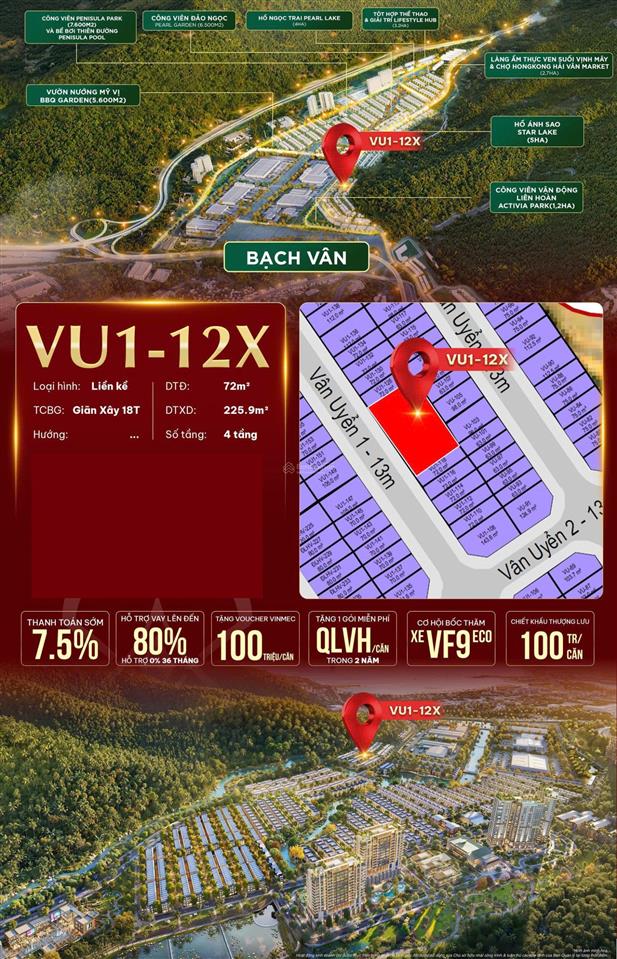 Qũy thưởng vin làng vân, giá rẻ hơn thị trường, chỉ từ 55.2 tỷ, giãn xây