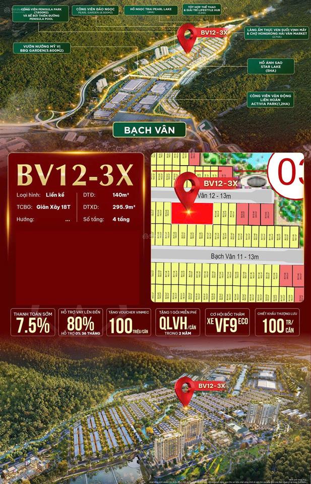 Qũy thưởng vin làng vân, giá rẻ hơn thị trường, chỉ từ 55.2 tỷ, giãn xây
