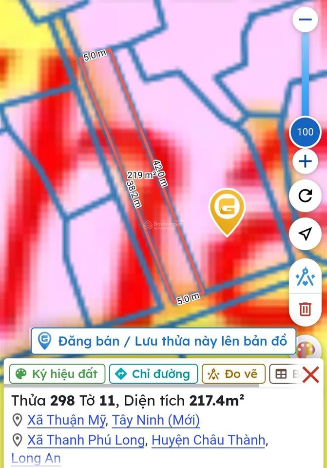 Mình chủ đất cần bán miếng đất châu thành long an