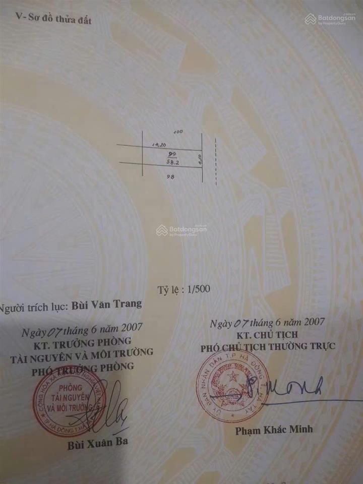 Bán gấp! giãn dân văn quán, dt 59m2, mt 4.1m, vỉa hè, ô tô tránh, xây được 7 tầng, kd, quanh 16 tỷ