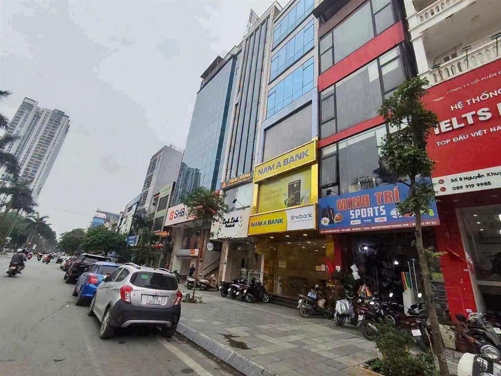 Bán gấp! mặt phố nguyễn khuyến dt 83m2*5 tầng mt 4.5m, kinh doanh sầm uất, vỉa hè rộng, giá 43.9 tỷ