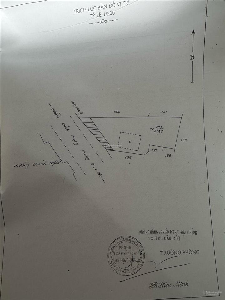 Chính chủ bán đất mặt tiền cmt8 vị trí ngay trung tâm phường thủ dầu một