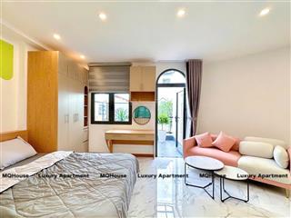 Cho thuê căn hộ studio full nội thất ban công thoáng hồ hảo hớn quận 1 gần bùi viện, cầu ông lãnh