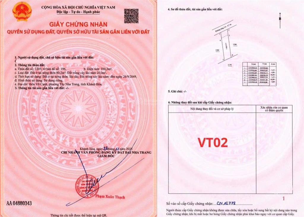 Bán đất tại nha trang, 18,6tr/m2, 100m2, giá siêu hời, uy tín