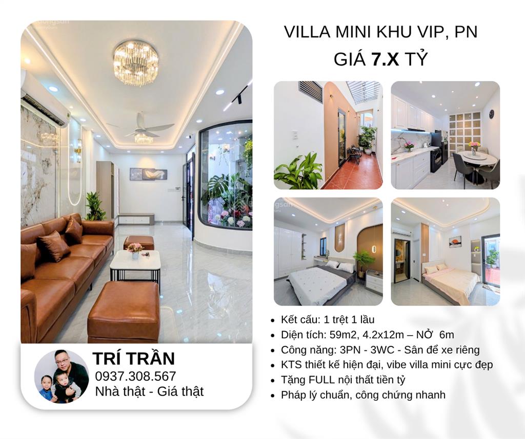 Villa mini phan xích long full nội thất cao cấp nở hậu tài lộc chỉ hơn 7 tỷ