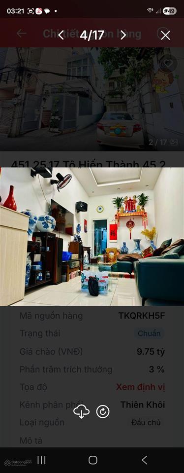  siêu phẩm tô hiến thành, hẻm xe hơi chạy quanh, góc 2 mặt tiền cực thoáng, 46m2, bán 9.75 tỷ