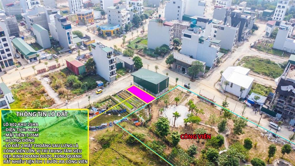 Chủ cần bán nhanh lô đất dt 60m, vị trí trung tâm của khu 25ha vân canh