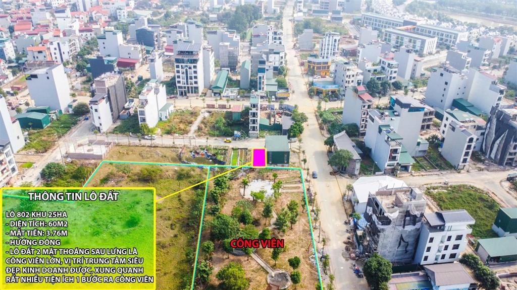 Chủ cần bán nhanh lô đất dt 60m, vị trí trung tâm của khu 25ha vân canh