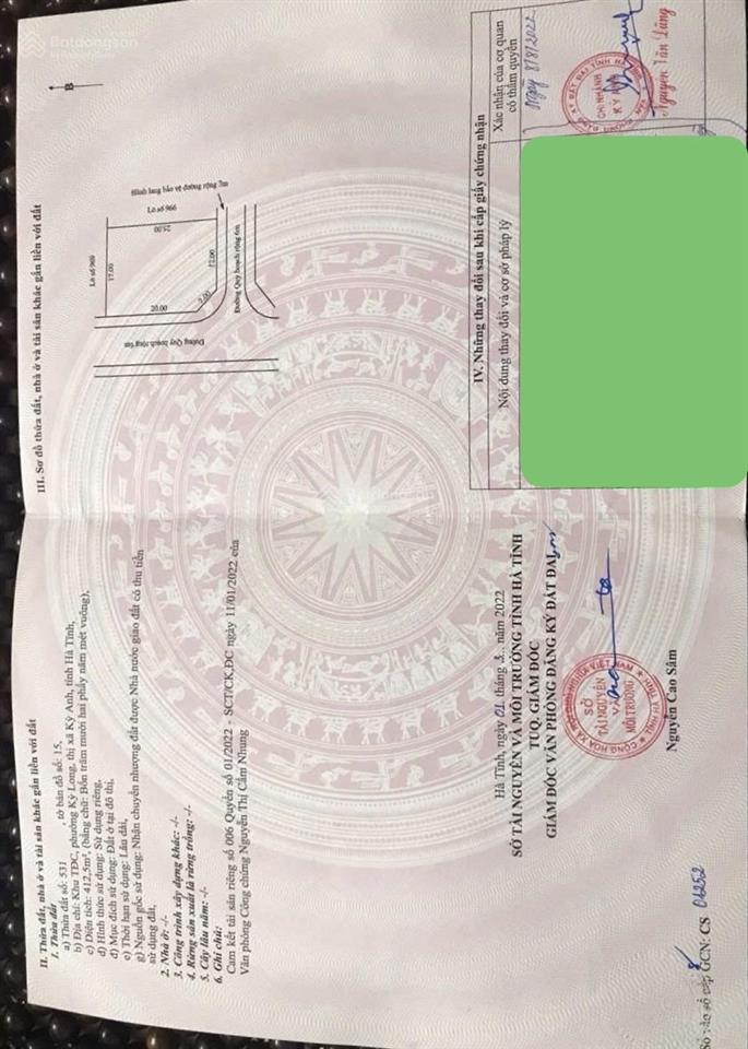 Bán đất tại xã kỳ long, huyện kỳ anh, hà tĩnh, 2 mặt tiền cạnh suối