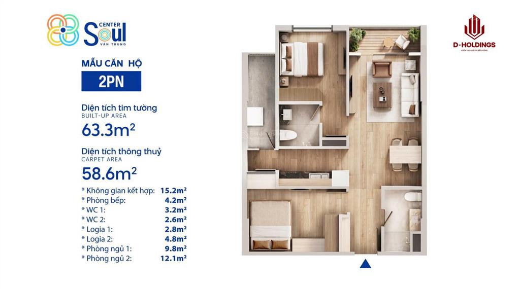 Noxh soul center vân trung  lõi kcn, số vốn chỉ 200tr, vay ngân hàng 80%, hưởng trọn tiện ích