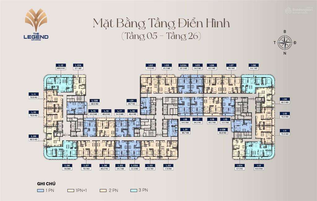 Căn hộ 2pn tại the legend city sở hữu vị trí kim cương ở đà nẵng.
