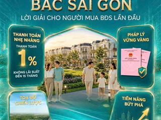Dự án 1/500 bắc sài gòn chỉ với 239tr sở hữu ngay lô đất nền 80m2. shr, công chứng trong ngày
