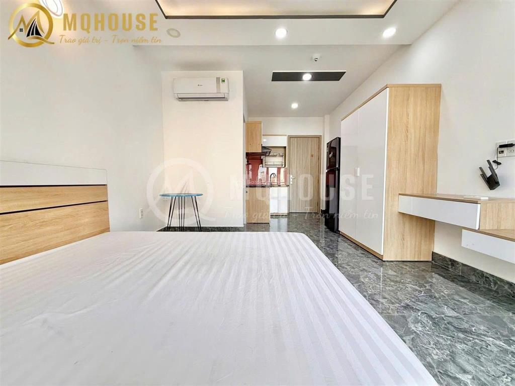 Cho thuê căn hộ studio ban công full nội thất trần quang khải quận 1 gần chợ tân định cv lê văn tám