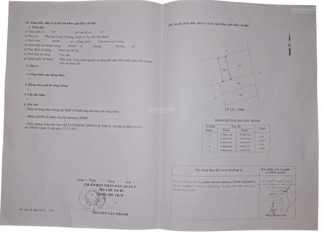 Bán đất 80m², giá 4 tỷ tại đường số 6, p long trường, tp. hcm