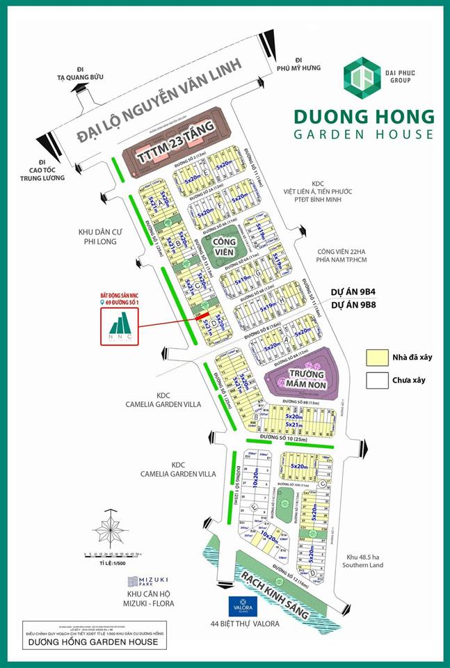 Bán gấp lô đất kdc dương hồng giá 7,1 tỷ/100m2 đường 12m cách nguyễn văn linh chỉ 100m