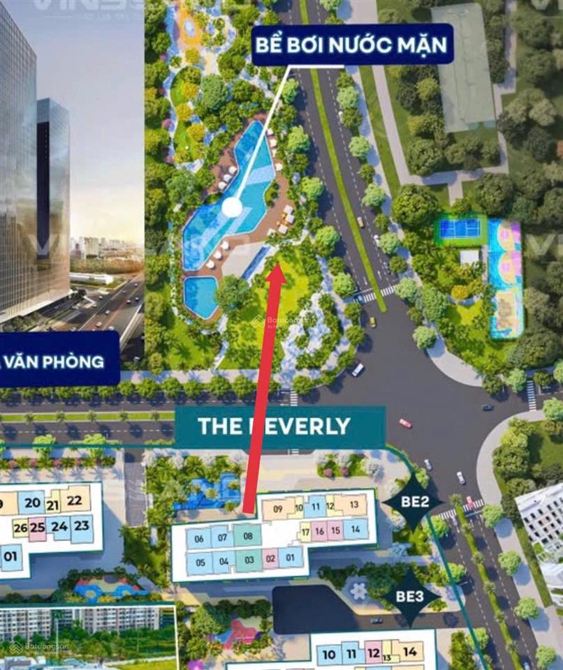 Cc bán căn 2n2wc 76m2 giá 4.860 tỷ hướng đb toà be2 beverly view siêu thoáng